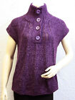  158 BCBG DARK ORCHID  MLG14714 POINTELLE SWEATER KNIT TOP NWT L