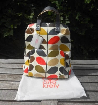 Orla kiely ladies Bestie Backpack in Classic Multi Stem - Image 1 of 4