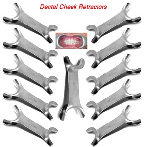 Cheek Lip Retractor Dental Double-Head Mouth Opener Metal Hook German Grade - Picture 1 of 9