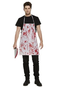 Delantal de terror sangriento Halloween unisex vestido elegante espeluznante chef zombi accesorio - Imagen 1 de 2