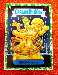 2021 TOPPS Garbage Pail Kids Go On Vacation "ROCKO FELLA" #3a Green Border - Picture 1 of 1