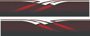Auto Vehicle Car Truck Boat Side Pontoon Vinyl Stickers Graphics Decals red - Foto 1 di 2