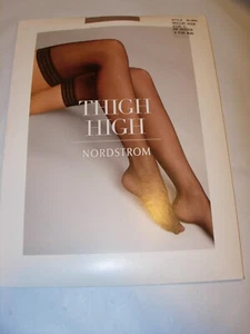 WOMEN NORDSTROM nude STAY UP SHEER GARTERLESS THIGH HIGH HIGHS STOCKINGS SIZE C - Picture 1 of 3