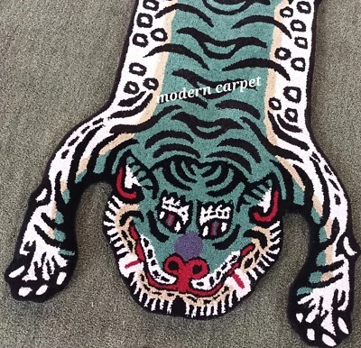Tibetan Tiger Rugs Handmade 100% Woolen Hand Tufted For Home Decoration - Image 1 of 4