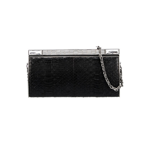 CHANEL Python borsa con telaio da sera borse da donna