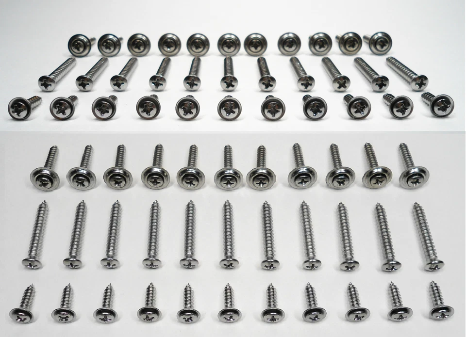66 CHROME RESTORATION SCREWS FOR CHECKER EDSEL NASH PACKARD MAICO MARMON ETC - Image 1 of 4