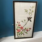 Pretty Vintage Tapestry Hand Embroidered Floral Picture Handstitch Flowers