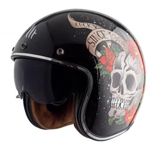 CASCO SCOOTER/MOTO JET VIALE SV S SKULL E ROSES A1 ECE 22 06 - Imagen 1 de 2