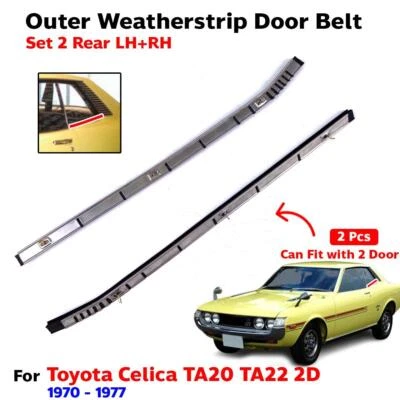 Weatherstrip Door Belt Outer Rear Fits Toyota Celica TA20 TA22 2D 1970-77 - Imagem 1 de 4