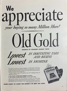 Publicidad publicitaria impresa vintage de 1942 de cigarrillos de oro antiguos El tesoro de ellos - Imagen 1 de 1