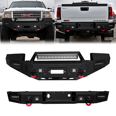 Vijay For 2011-2014 GMC Sierra 2500/3500HD Steel Front/Rear Bumper W/Winch Plate Foto 1 de 4