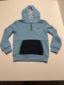 NWT Nike Air Boy's Essentials Pullover Hoodie Blue Size 4 - Picture 1 of 7