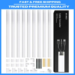 153in Cable Management Cable Hider Cord Hider for TV On Wall Paintable Concealer - Picture 1 of 10