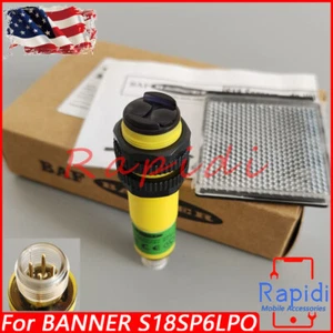 New in Box For Banner S18SP6LPQ 10-30VDC Photoelectric Sensor PNP 4PIN - Picture 1 of 8
