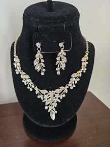 18kt Gold plated Necklace, Victoria Style earrings jewelry Dubai African Jewelry - Picture 1 of 9