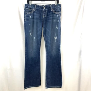 Guess Flirty Sz 28 Distressed Low Rise Jeans Straight Leg AS IS - Picture 1 of 10