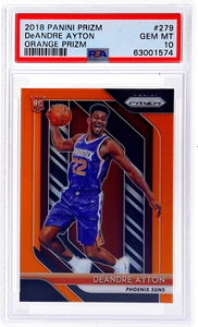 2018 Panini Prizm DeAndre Ayton Orange Prizm #279 /49 PSA 10 Rookie RC - Picture 1 of 2
