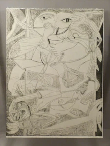 th2/14 KLAUDIA SCHIFFERLE Zurich grabado 1984 composición de figuras ex. 25/40 - Imagen 1 de 9
