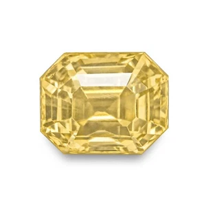CEYLONESE Zafiro Amarillo 4.35 Ct. Natural Sin Tratar OCTÁGONO Limpio para Ojos HALLAZGO RARO - Imagen 1 de 4