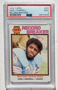 1979 Topps Record Breaker Earl Campbell #331 Houston Oilers  PSA 9 RC - Picture 1 of 2