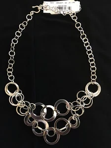 RALPH LAUREN LAURE Hermoso Collar Gargantilla Plata 18" En Niveles Nuevo Con Etiquetas - Imagen 1 de 5