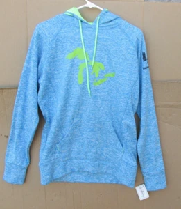 NEW J AMERICA BLUE/GREEN HOODIE MEDIUM SWEATSHIRT LUPTON MICHIGAN NWT - Picture 1 of 6