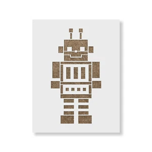 Robot Stencil - Durable & Reusable Mylar Stencils - Picture 1 of 5