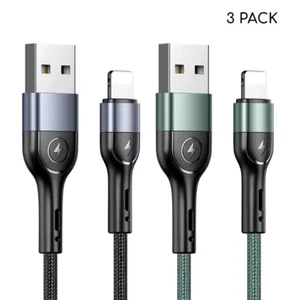3 Pack Fast Charging & Data Sync iPhone Lighting Cable 3 Feet - Picture 1 of 4