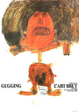 Gugging ORIGINAL Schweizer Museums-Plakat 1984 Collection L' Art Brut Lausanne