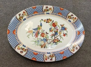 Oriental Pattern  "CHINA GARDEN" 14" X 10 1/8" OVAL PLATTER EXC. COND. - Picture 1 of 3