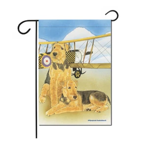 Airedale Terrier Garden Flag Double Sided 12" x 17" - Picture 1 of 1