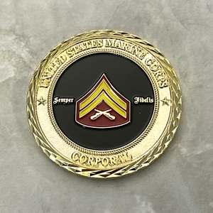 Official USMC Marine Corps CORPORAL 1.75" Coin - Picture 1 of 2