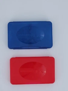 Lot of 2 OEM - Nintendo DS - cartridge game holder box case four 4-in-1 red blue - Picture 1 of 4