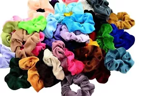 20 Pcs Silk Satin Hair Scrunchies Multi Color Hair Ties Ponytail Holders - Picture 1 of 8
