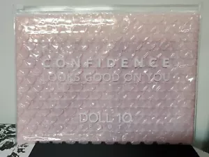 Doll 10 Makeup Cosmetic Bag in Pink Bubble Clear Brand New - Picture 1 of 4