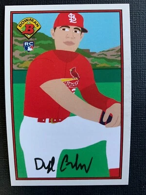 2021 Bowman x Keith Shore DYLAN CARLSON, #07, St. Louis Cards, RC  “Iconic Pose” - Image 1 of 3