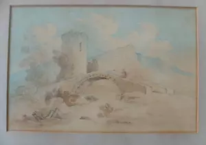 19th century watercolour landscape painting - Picture 1 of 8