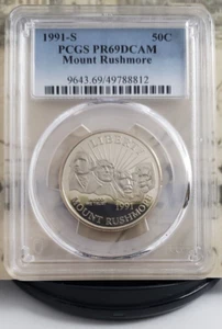 1991-S Mount Rushmore Commemorative Proof Half Dollar - PCGS PR69DCAM - 8812 - Picture 1 of 6