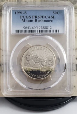 1991-S Mount Rushmore Commemorative Proof Half Dollar - PCGS PR69DCAM - 8812 - Image 1 of 4