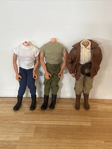 Vtg Lot Of 3 GI Joe Action Figures 12" Hasbro Headless - Picture 1 of 3