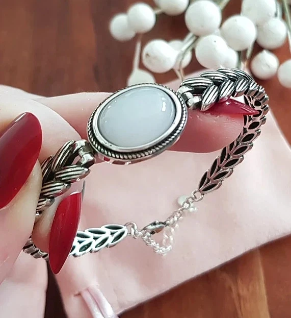 EDLES Armband 925 SILBER massiv Armkette BOHEMIAN ARMREIF Armzange Ring Zirkonia - Bild 1 von 4