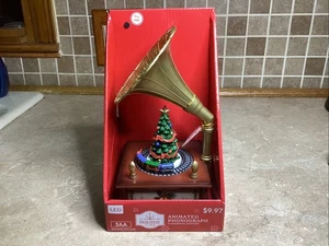 NEW Animated Musical Christmas Train Phonograph  ColorChanging Decor- 9” Tall - Picture 1 of 4