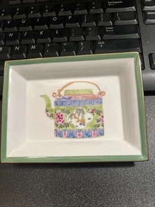 Asianera | Vassoio portagioie | Piatto rettangolare dipinto a mano - Foto 1 di 12