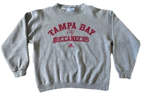 Sudadera De Colección Y2K Tampa Bay Buccaneers Adidas Gris Hombres Mediana - Imagen 1 de 7
