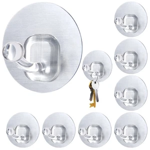 10x Heavy Duty Adhesive Hooks | Strong Sticky No Residue | Wall Door Hangers set - Picture 1 of 28