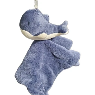 Cobertor de segurança azul náutico Gerber baleia de pelúcia Lovey bebê 12 polegadas - Novo sem etiquetas - Imagem 1 de 4