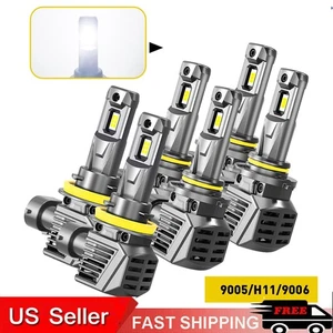 9005+9006+H11 LED Combo Headlight White Fog Light Kit High Low Beam Bulb USEBE - Picture 1 of 12