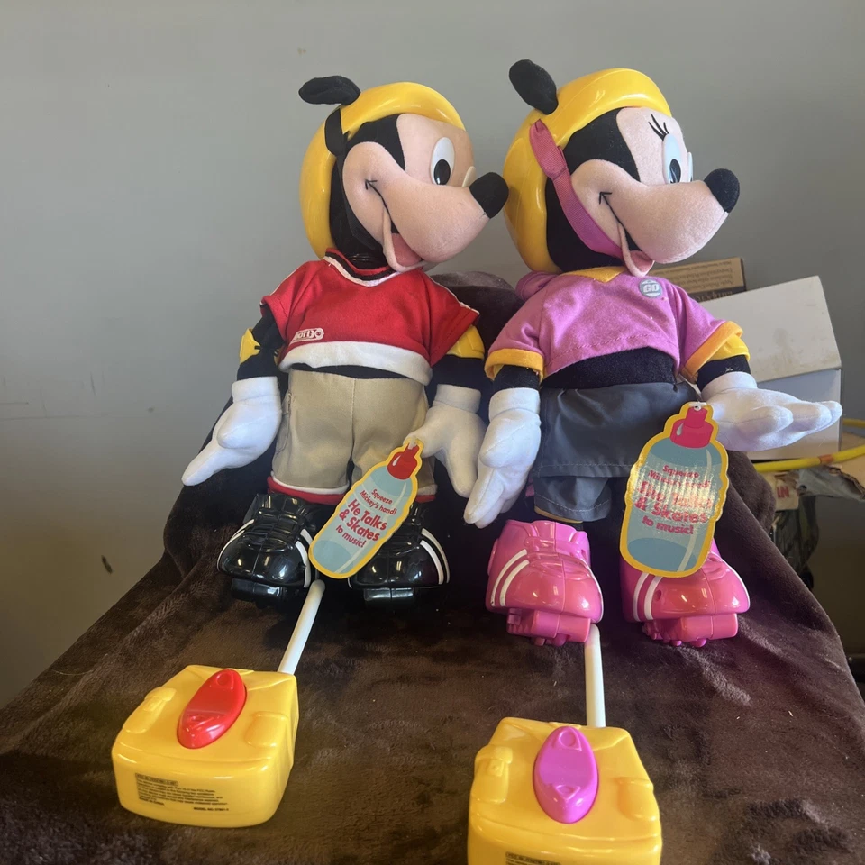 Disney Talk and Skate Микки и Минни Маус Mattel 2000 Протестировано - Изображение 1 из 1
