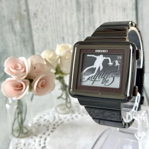 SEIKO SBPA007 Lupin III Solar Radio Watch 42mm Black Dial Working No Box 16cm - Picture 1 of 4