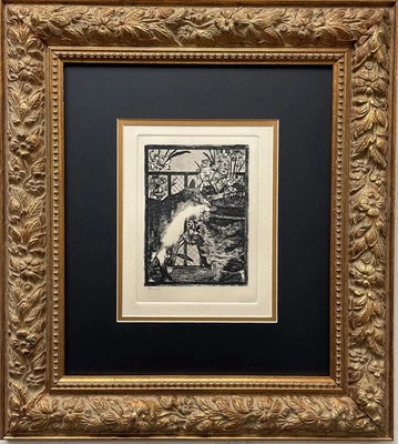 Arte de gravação puxada à mão Manet "Le Chat et les Fleurs" (O Gato e as Flores) - Imagem 1 de 3